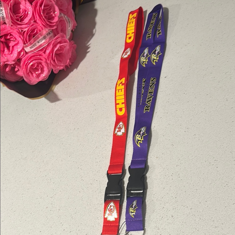 Red and Purple Sports Team Lanyards